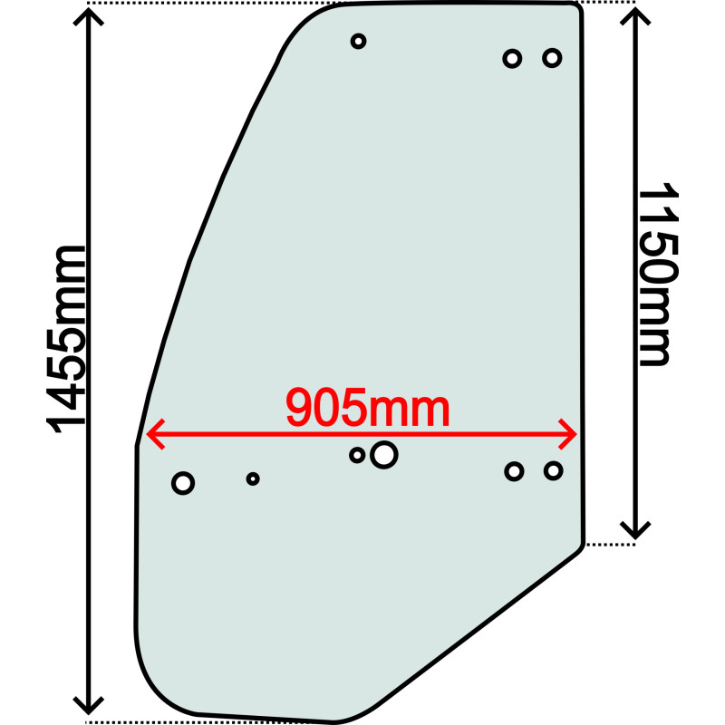 SZYBA DRZWI LEWA KOMATSU SERIA WA (0032)