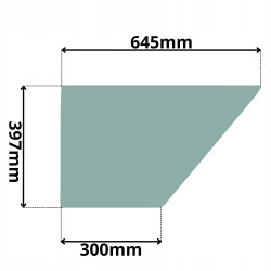 SZYBA DRZWI DOLNA LEWA JCB 2CX 2DX 210S 212S (5118)