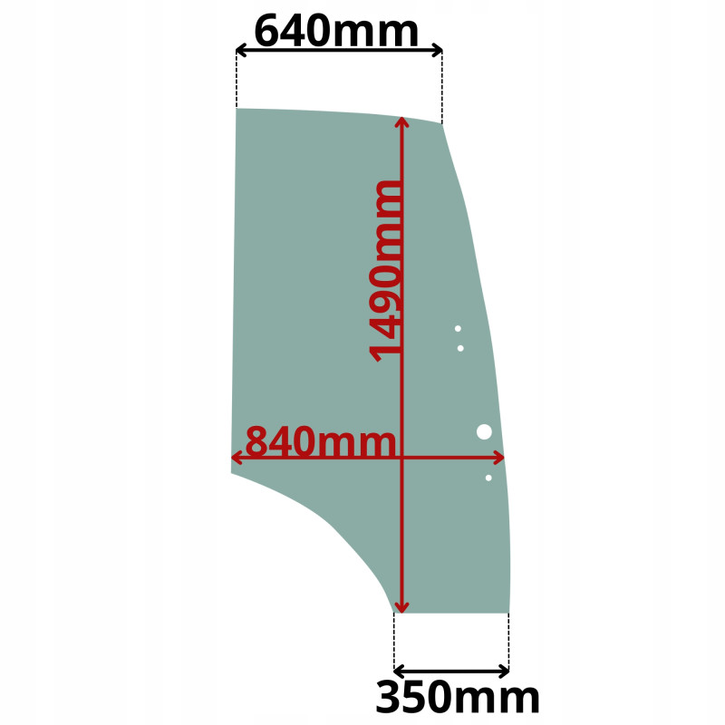 SZYBA DRZWI KOMATSU WB93R WB97R WB97S WB140 WB150 (0040)