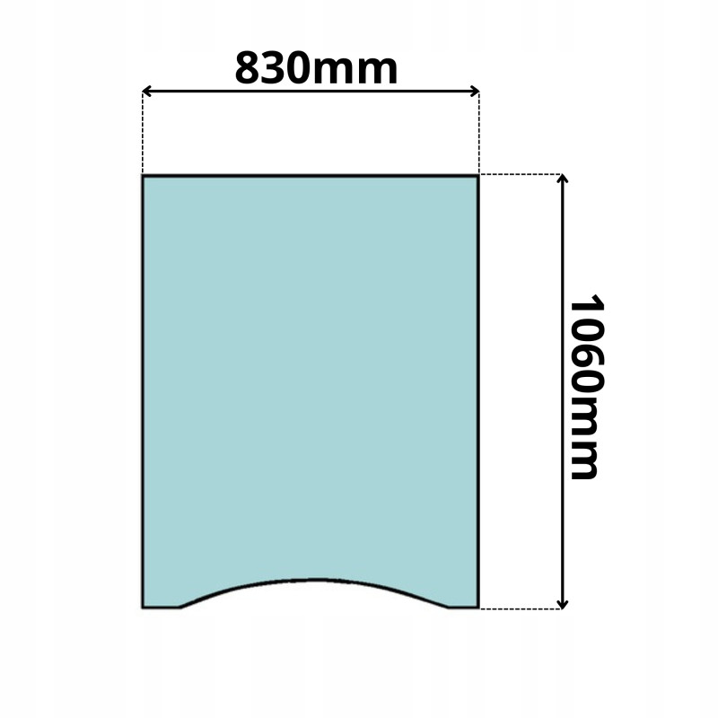 SZYBA PRZEDNIA CZOŁOWA GÓRNA CAT 312D-390D 2007- (0111)