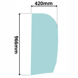 SZYBA TYLNA BOCZNA LEWA JCB 802 803 804 8052 8060 (5127)