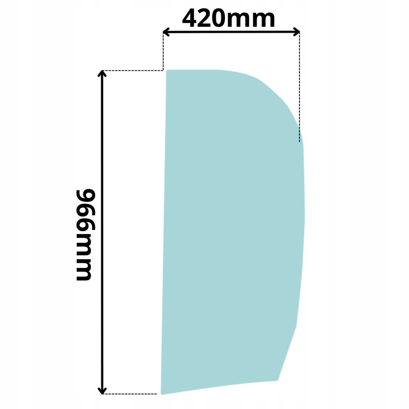 SZYBA TYLNA BOCZNA LEWA JCB 802 803 804 8052 8060 (5127)
