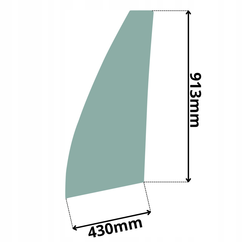 SZYBA CZOŁOWA PRZÓD LEWA PRAWA JCB 411-467 ZX HT (5128)