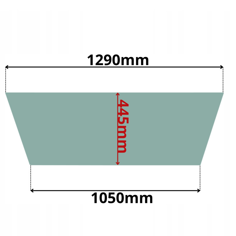 SZYBA TYŁ TYLNA DOLNA DÓŁ CASE 595 TEREX FERMEC MASSEY FERGUSON (5129)