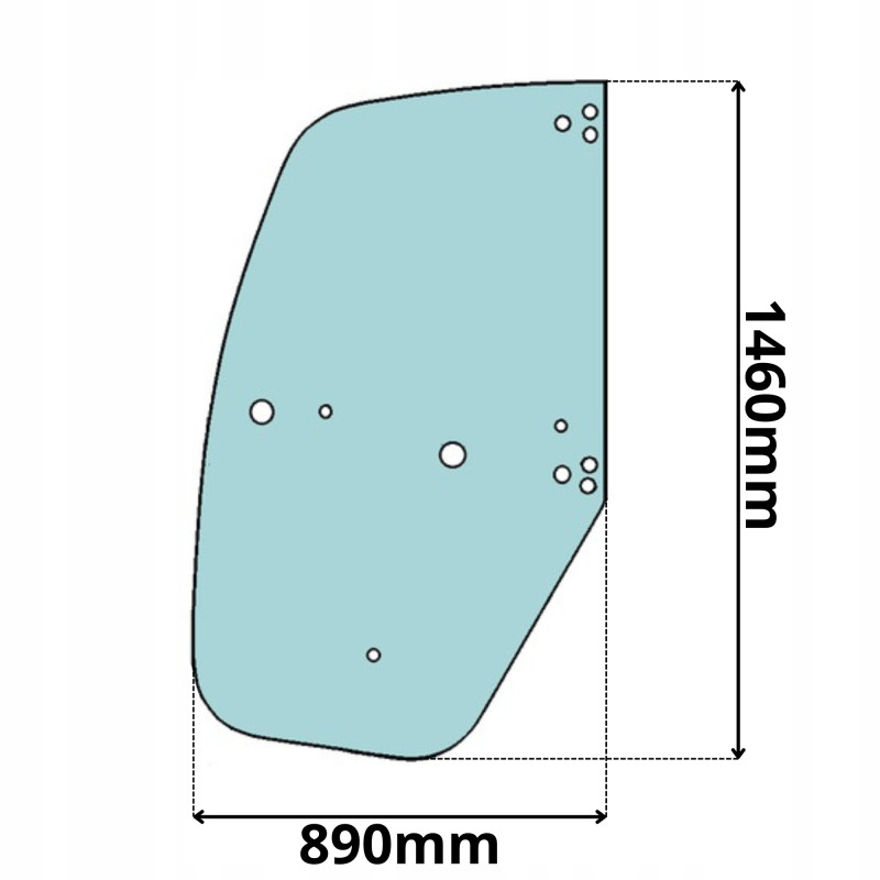 SZYBA BOCZNA DRZWI LEWA VOLVO L20, L25B (0121)