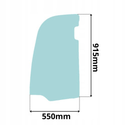 SZYBA BOCZNA LEWA W DRZWI JCB 8025 8026 8030 8035 (0232)