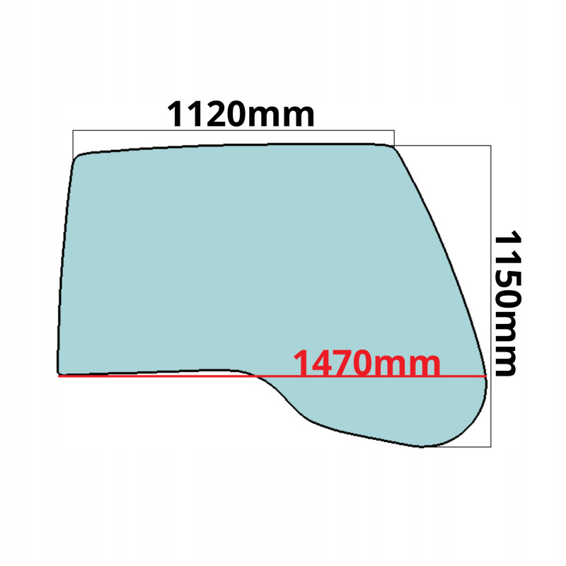 SZYBA BOCZNA BOK PRAWA LIEBHERR SERIA C 2007-2013 (0467)