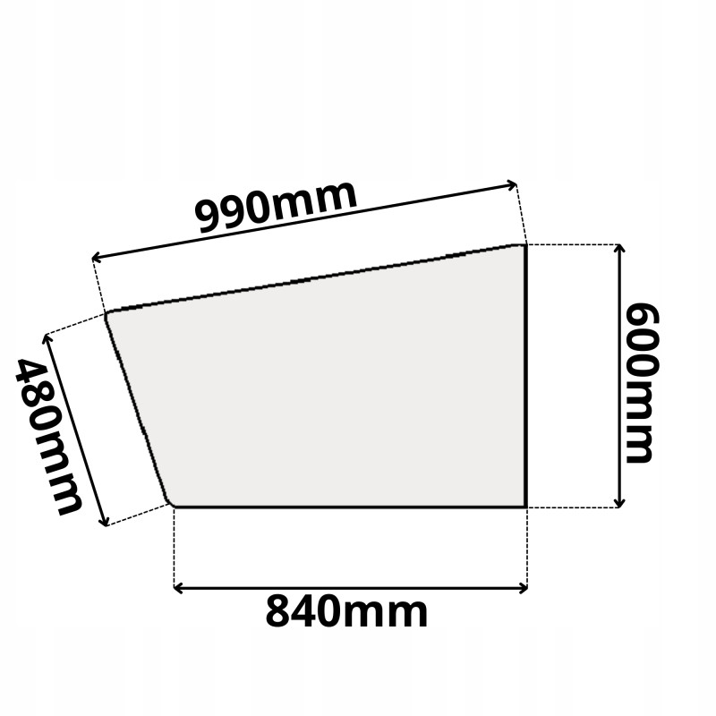 SZYBA DOLNA DRZWI DEUTZ-FAHR CAT JLG 3706PS 4014PS 4017PS (0480)