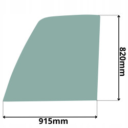 SZYBA BOCZNA LEWA GÓRNA DRZWI JCB 506 507 509 510 (0540)