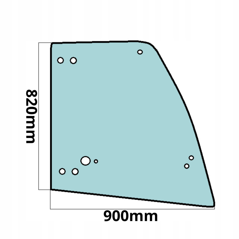 SZYBA KOMATSU BOCZNA PRAWA GÓRNA WA65 70 80 90 100 (0543)