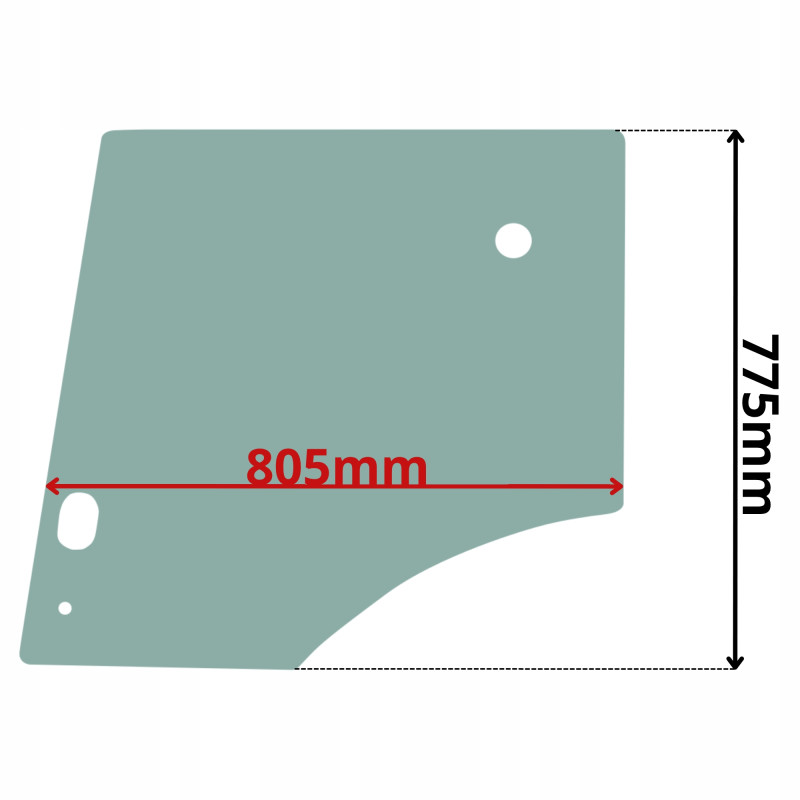 SZYBA W DRZWI DOLNA CAT 906 907 908 910 914 918 (0565)