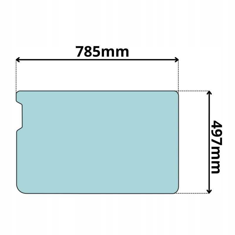 SZYBA JCB PRZEDNIA DÓŁ DOLNA 8026 8026CTS 06- (5012)