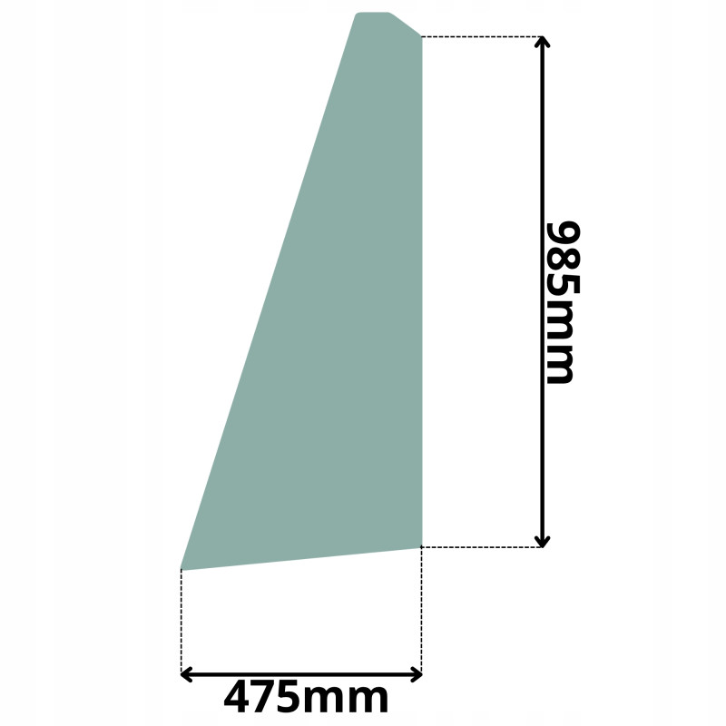SZYBA LEWA PRAWA PRZEDNIA NAROŻNA CAT 902 906 908 (5156)