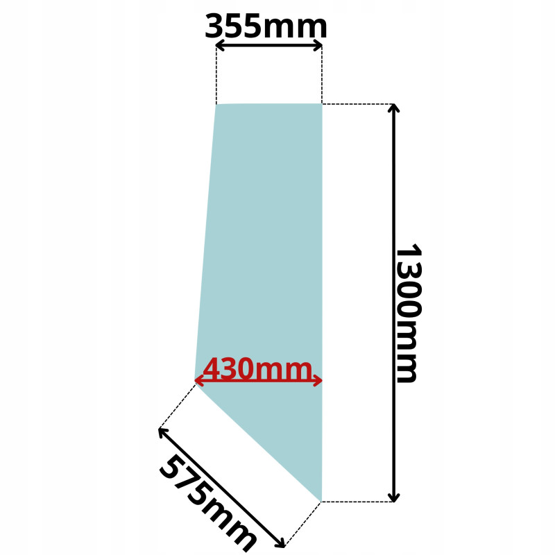 SZYBA ZA DRZWI LEWA PRAWA CAT 902 906 908 COMPACT (5157)