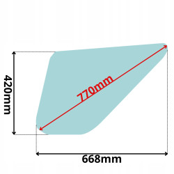 SZYBA LEWA BOCZNA DOLNA DRZWI LINDE H20 H25 30 H35 (5159)