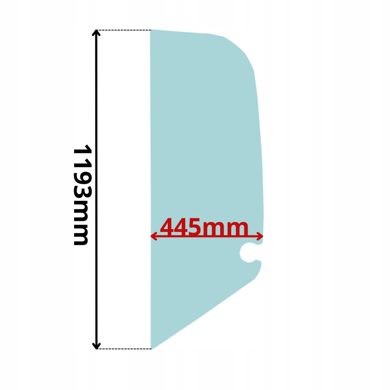 SZYBA BOCZNA LEWA DRZWI WACKER NEUSON ET18 ET20 24 (5033)