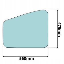 SZYBA DRZWI DOLNA LEWA BOCZNA VOLVO EC15202530 (5035)