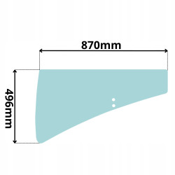SZYBA W DRZWI BOCZNA BOK DOLNA LEWA CAT SOILMEC SF65 (5155)