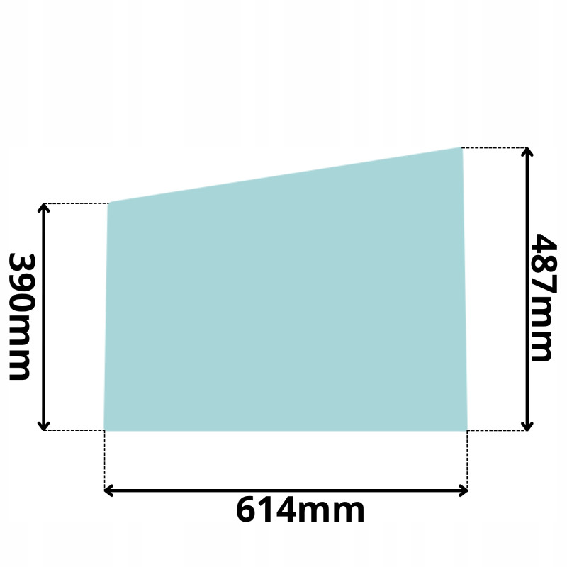SZYBA LEWA DRZWI DOLNA CAT 301.6C 301.8C 302.5C L (5168)