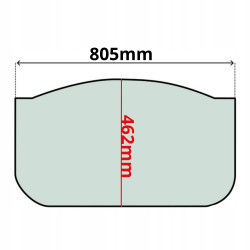 SZYBA PRZEDNIA DOLNA CZOŁOWA CAT M313D-M330D 07-15 (5175)