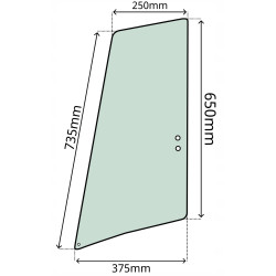 SZYBA W DRZWI PRZESUWNA BOCZNA JCB 8080ZTS 8085ZTS (5176)