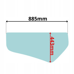 SZYBA PRAWA DRZWI DOLNA MECALAC MTX MSX MXT MX-P 10 12 14 (5180)