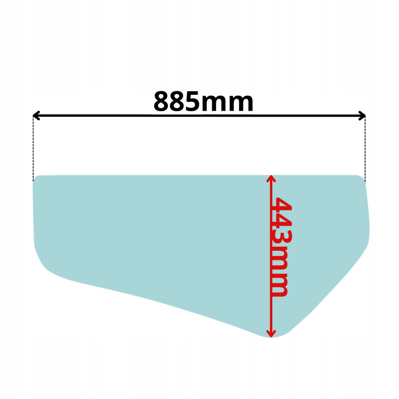 SZYBA PRAWA DRZWI DOLNA MECALAC MTX MSX MXT MX-P 10 12 14 (5180)