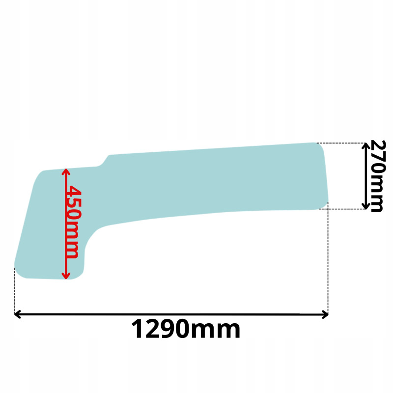 SZYBA BOCZNA LEWA DRZWI LINDE E35 E40 E45 E50 388 (5183)