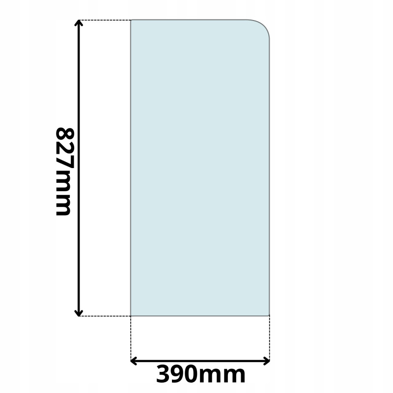 SZYBA BOCZNA W DRZWI LEWA TYLNA LIEBHERR (5216)