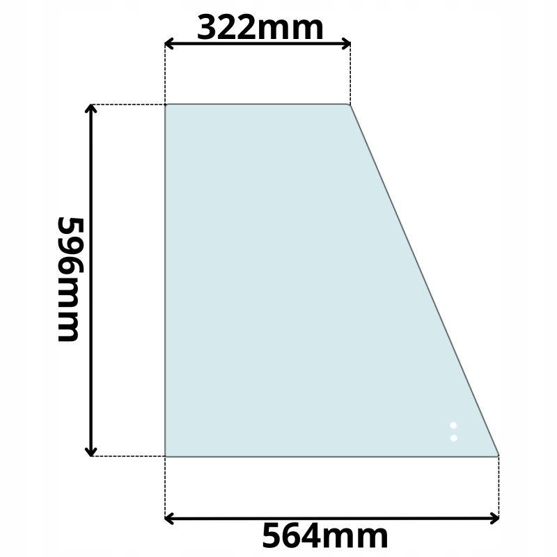 SZYBA BOCZNA GÓRNA DRZWI PRAWA LINDE H20 H25 30 35 (5220)