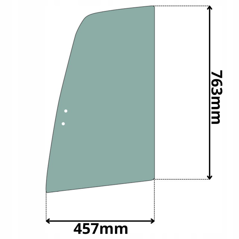 SZYBA DRZWI GÓRNA PRZESUWNA PRZÓD LIEBHERR (5226)