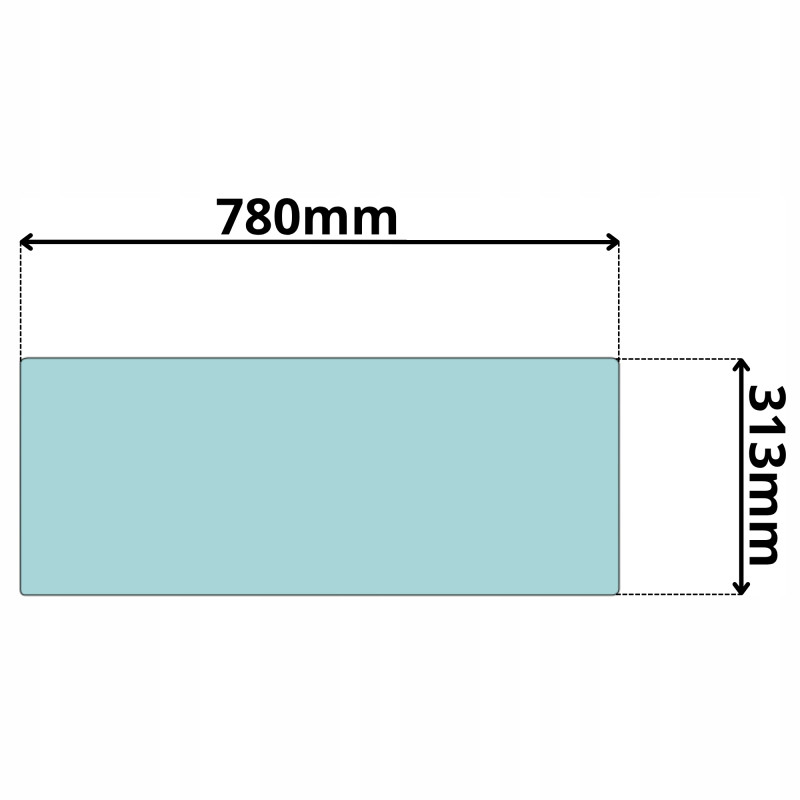 SZYBA PRZÓD CZOŁOWA DOLNA CAT 301.5 - 304.5 1998- (G-0010)