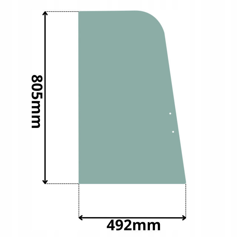 SZYBA BOCZNA PRZESUWNA PRAWA GÓRNA YANMAR B15-B50V (G-0014)