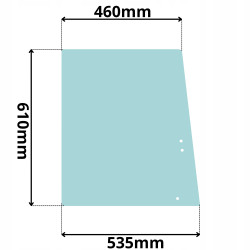SZYBA BOCZNA W DRZWI TYLNA PRZESUWNA LINDE HENMAR (G-0031)