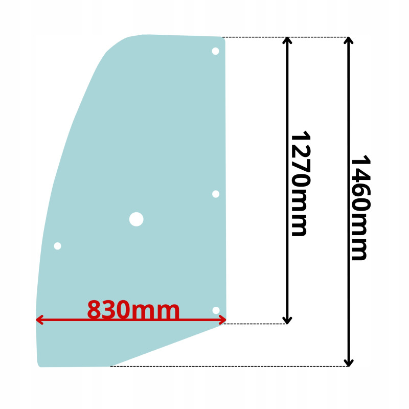 SZYBA BOK BOCZNA LEWA W DRZWI ATLAS AR 50 AR 60 (0658)