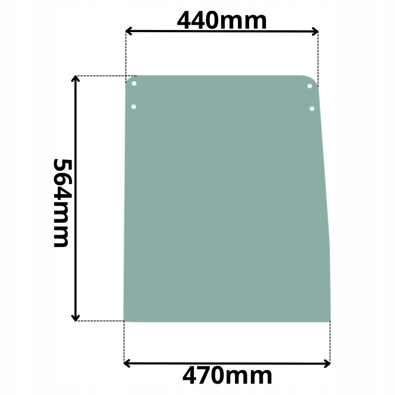 SZYBA GÓRNA OPUSZCZANA DRZWI BELL B25D-B50D 01-12 (G-0036)