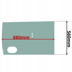 SZYBA BOCZNA LEWA DRZWI DOLNA CAT M313D-M325D 07- (0642)