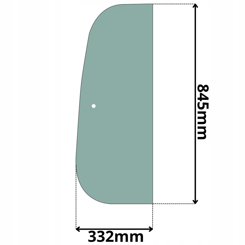 SZYBA BOCZNA PRAWA TYLNA OTWIERANA YANMAR B15-B50V (G-0007)
