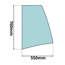 SZYBA BOCZNA LEWA TYLNA CAT TH220B-TH580B (0368)