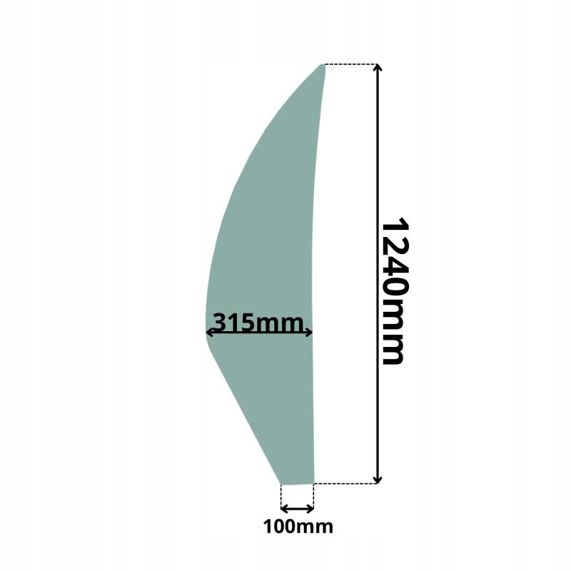 SZYBA BOCZNA PRZÓD LEWA CLAAS SCORPION 6030-9040 (0650)