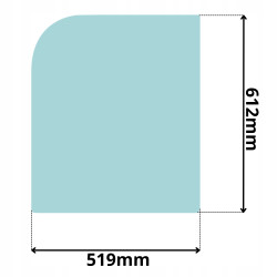 SZYBA BOCZNA PRAWA STAŁA TYLNA CAT 302.7D CR 2012- (G-0026)