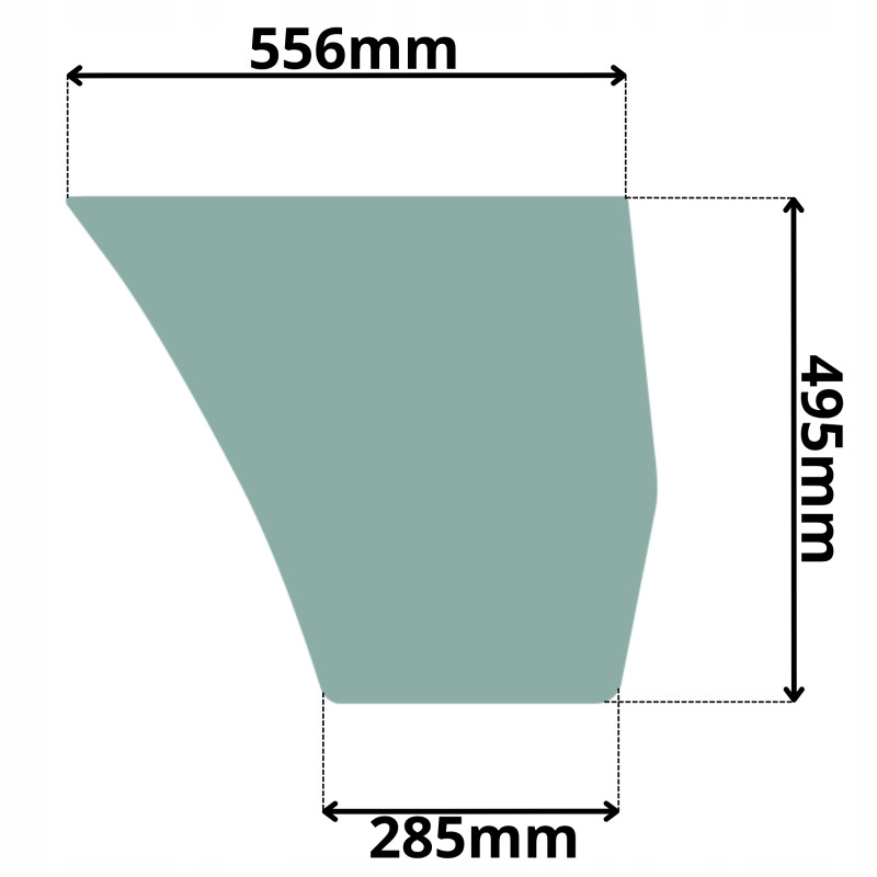 SZYBA BOCZNA PRAWA DOLNA YANMAR SV15 16 17 18 SV20 (G-0018)