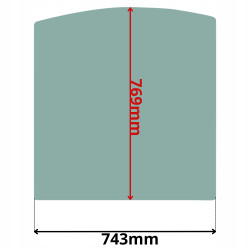 SZYBA PRZEDNIA GÓRNA JCB 8025 8026 8030 8035 2006- (G-0027)