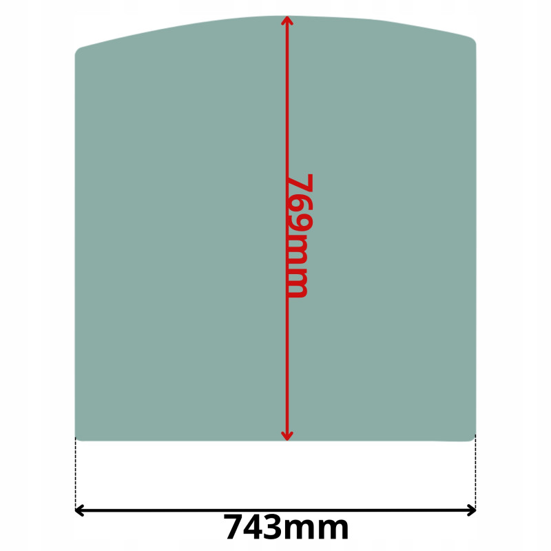 SZYBA PRZEDNIA GÓRNA JCB 8025 8026 8030 8035 2006- (G-0027)