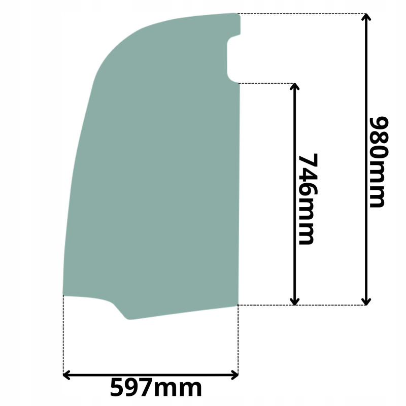 SZYBA DRZWI GÓRNA 8040 8045 8050 8055 8065 ZTS RTS (G-0039)