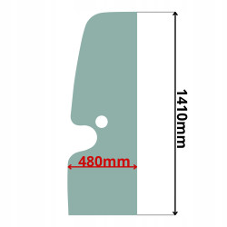 SZYBA DRZWI VOLVO EC15 EC17 18 20 EC27 ECR25 CDE (0654)