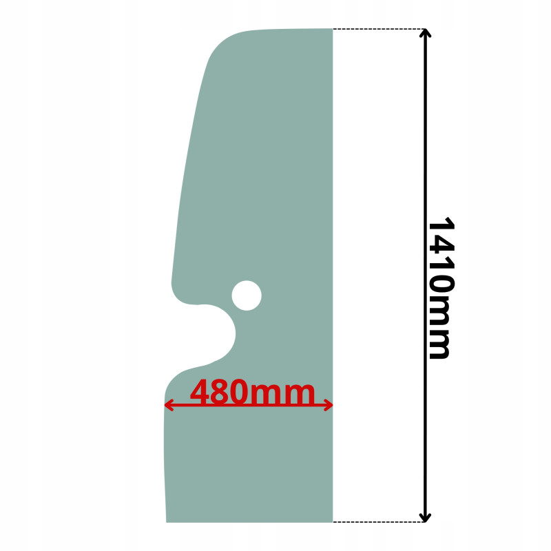 SZYBA DRZWI VOLVO EC15 EC17 18 20 EC27 ECR25 CDE (0654)