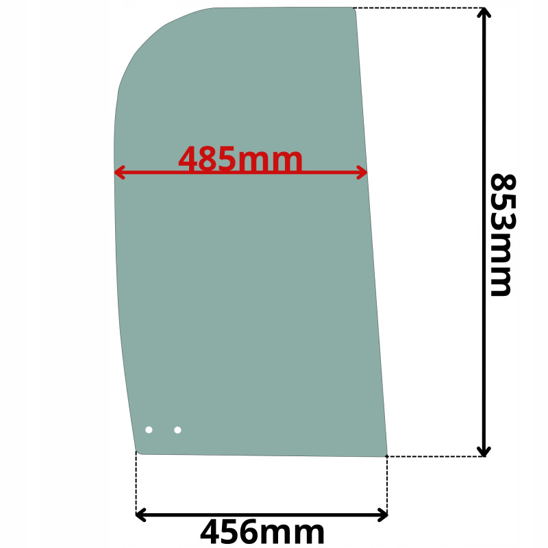 SZYBA PRZESUWANA PRAWA JCB 8027Z 8032Z 8037Z 02-06 (G-0009)
