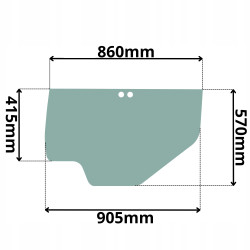 SZYBA DRZWI DOLNA CASE CX (G-0064)