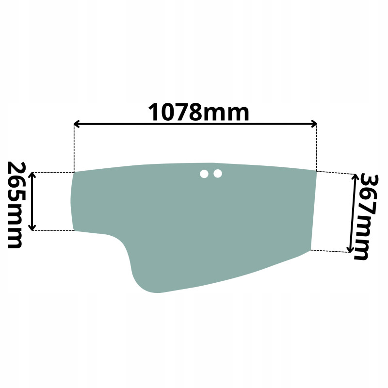 SZYBA DRZWI DOLNA LEWA JCB (0651)